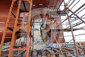 Vessel Tanker on dry dock