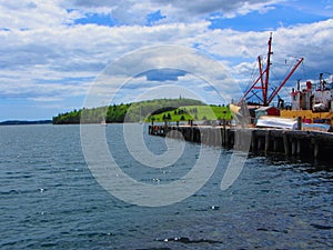 Vessels docked at the wharf