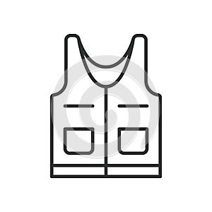 Vest icon line design. Gilet, Sleeveless, Style, Clothing, Waistcoat, Apparel, Casual, Fashion vector illustrations