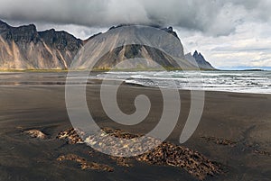 Vestrahorn mountain on Stokksnes in Iceland photo