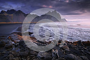 Vestrahorn mountain at Stokksnes East Iceland