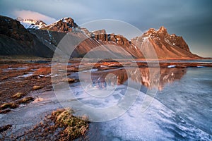 Vestrahorn mountain on the Stokksnes Peninsula, Hofn, Iceland photo