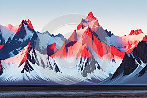 Vestrahorn snowy mountains generated by ai