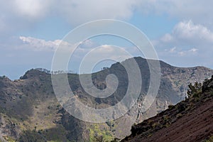 vesuv mountain crater view, neapel, italy