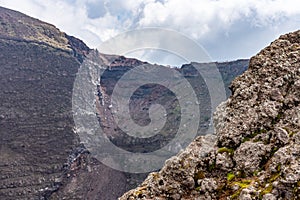 vesuv mountain crater view, neapel, italy