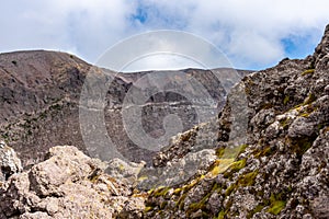 vesuv mountain crater view, neapel, italy