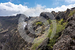 vesuv mountain crater view, neapel, italy