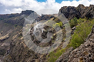 vesuv mountain crater view, neapel, italy