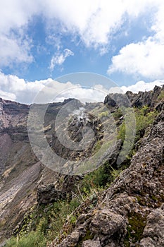 vesuv mountain crater view, neapel, italy