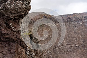 vesuv mountain crater view, neapel, italy