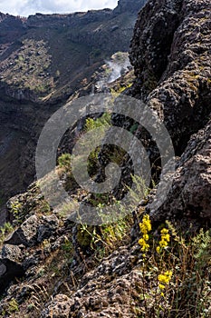 vesuv mountain crater view, neapel, italy