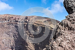 vesuv mountain crater view, neapel, italy