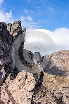 vesuv mountain crater view, neapel, italy