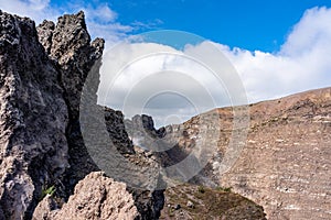 vesuv mountain crater view, neapel, italy