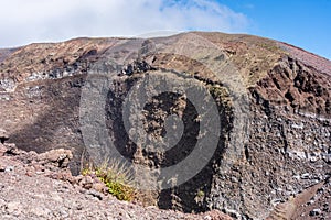 vesuv mountain crater view, neapel, italy