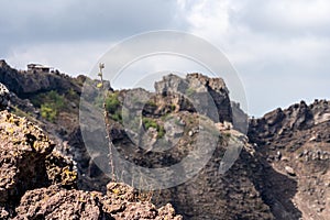 vesuv mountain crater view, neapel, italy