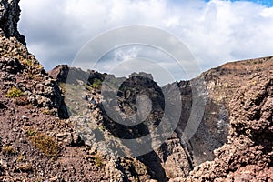 vesuv mountain crater view, neapel, italy