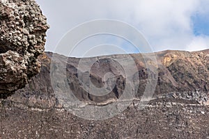 vesuv mountain crater view, neapel, italy