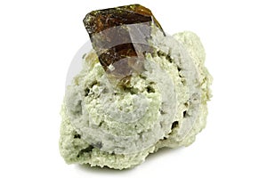 Vesuvianite crystal on matrix photo