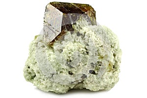 Vesuvianite crystal on matrix photo