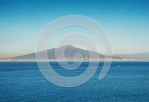 Vesuvio volcano. View from Sorento town, Italy