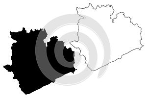 Veszprem County Hungary, Hungarian counties map vector illustration, scribble sketch VeszprÃÂ©m map photo