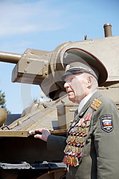 Veteran of the Battle of Stalingrad colonel Vladimir Turov