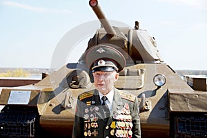 Veteran of the Battle of Stalingrad colonel Vladimir Turov