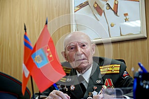 Veteran of the Battle of Stalingrad colonel Vladimir Turov