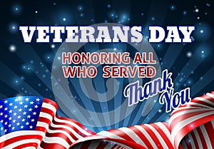 Veterans Day American Flag Background