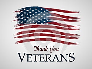 Veterans day background. Thank You.Vector illustration