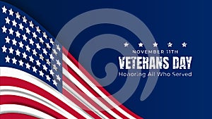 Veterans day background with USA flag