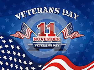 Veterans Day Badge and Background