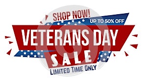 Veterans day sale banner design