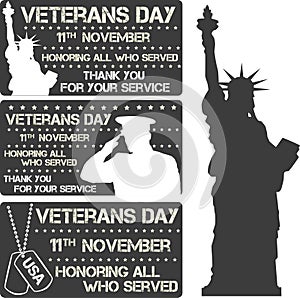 Veterans day sign photo