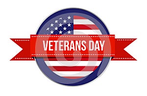 Veterans day sign seal icon illustration