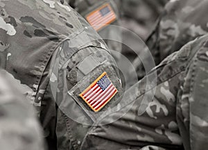 Veterans Day. US soldiers. US Army. Military forces of the United States of America. photo