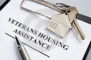 Veterans housing assistance documents and key from home