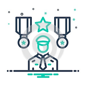 Mix icon for Veterans, military and officer