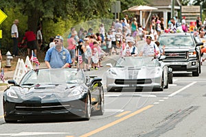 Veterans Ride In Convertibles At Old Soldiers Day Parade