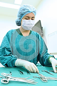 Veterinarian doctor in operation room