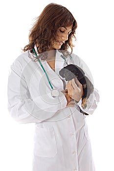 Veterinarian with Dog