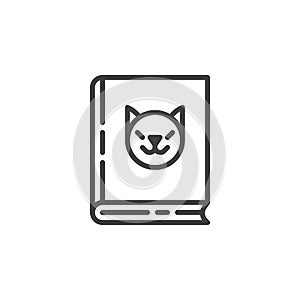 Veterinary book line icon