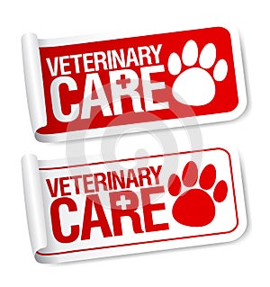 Veterinary care stickers.