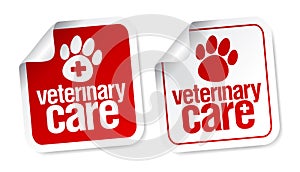 Veterinary care stickers.