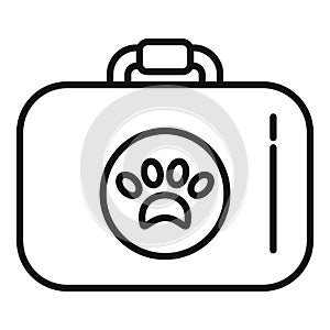 Veterinary first aid kit icon outline vector. Care medicine