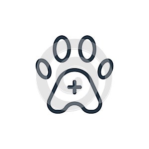 veterinary icon vector from medical items concept. Thin line illustration of veterinary editable stroke. veterinary linear sign