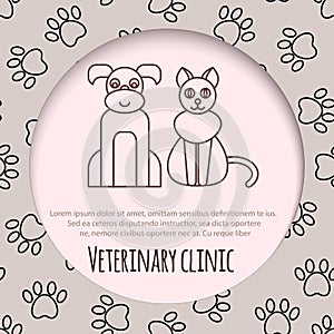 Veterinary pet health care animal medicine icons set isolated