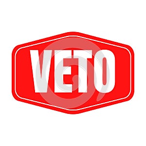 Veto symbol icon illustration