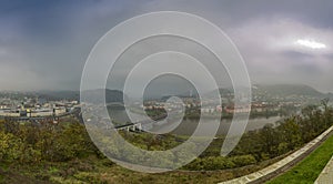 Vetruse view point and hotel over Usti nad Labem city